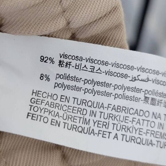 Zara | High Rise Cargo Jogger Khaki Beige Pants Large - Picture 3 of 4